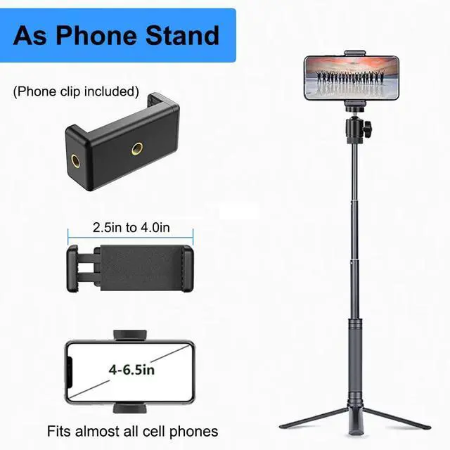 Alt view image 4 of 6 - 30" Tall Webcam Stand Tripod Extendable Desktop Tabletop Webcam Tripod Web camera Mount Aluminum Desk Tripods Stand for Logitech Brio Webcams C925e C922x C930e C922 C930 C920 C615 iPhone Camera