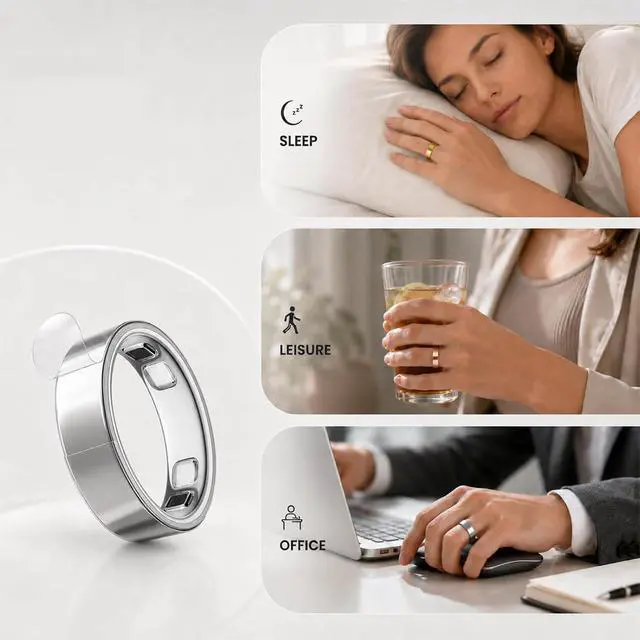 Alt view image 5 of 6 - 10 Packs Clear Protective Films Compatible for Oura Ring 5,Ultra-Thin Invisible Ring Skin, Crystal Clear Anti-Scratch Smart Ring Cover,Bubble-Free Application,Unisex Size 8