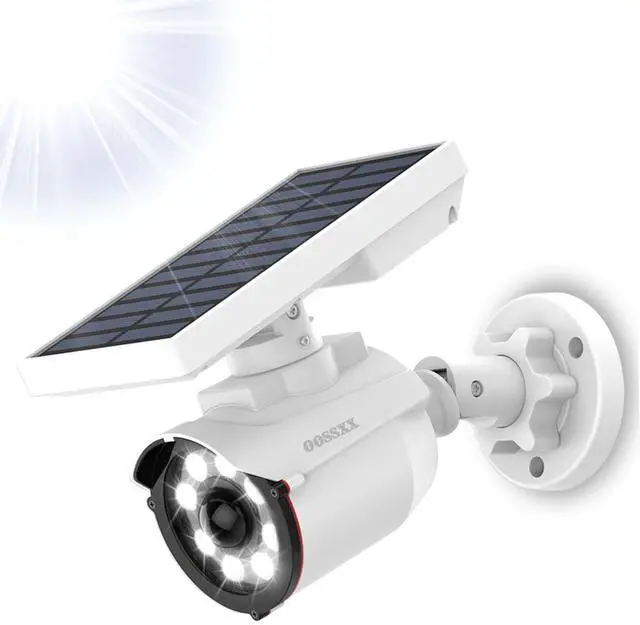 Main image of Solar Powered Outdoor Wireless Simulated Cameras Fake Camera Wire Free Solar Motion Light Motion Sensor Floodlights Spotlight