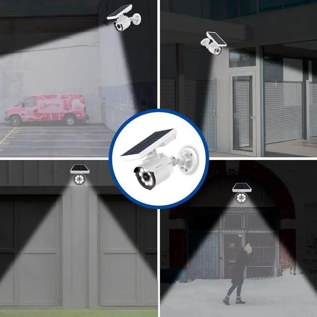 Alt view image 5 of 6 - Solar Powered Outdoor Wireless Simulated Cameras Fake Camera Wire Free Solar Motion Light Motion Sensor Floodlights Spotlight