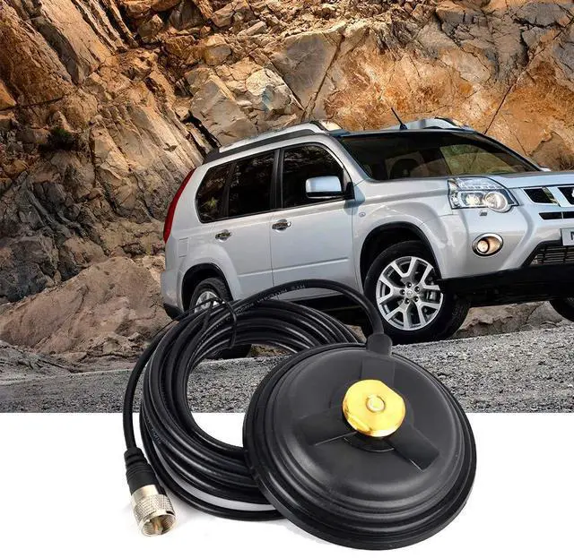 Alt view image 3 of 6 - 4.3inch NMO Magnetic Mount | 14KG Suction, Mobile Radio Antenna Base, 5M RG58 Coaxial Cable PL-259 Plug, for Vehicle Truck NMO CB/HF/VHF/UHF Antenna