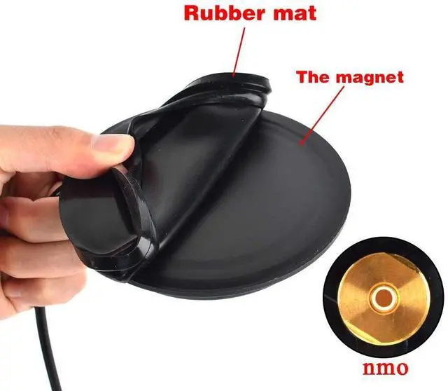 Alt view image 5 of 6 - 4.3inch NMO Magnetic Mount | 14KG Suction, Mobile Radio Antenna Base, 5M RG58 Coaxial Cable PL-259 Plug, for Vehicle Truck NMO CB/HF/VHF/UHF Antenna