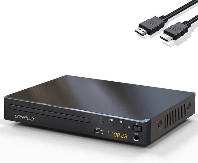Main image of DVD Player with HDMI for TV, Region Free DVD Player | with Full HD Picture Quality,Microphone Port,USB Playback,HDMI & AV Cable Included,Not Support Bluray