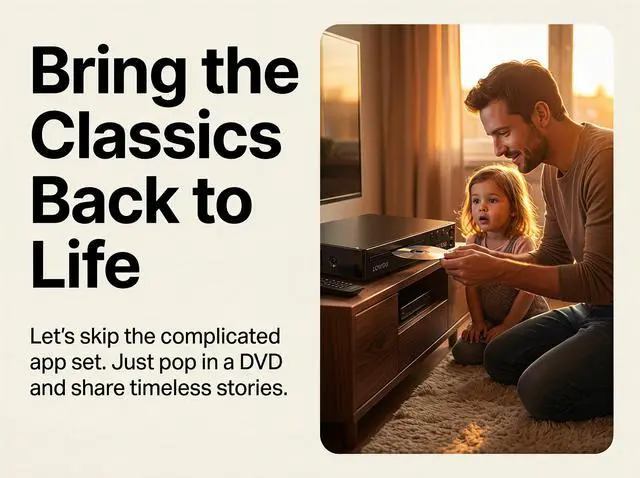 Alt view image 5 of 6 - DVD Player with HDMI for TV, Region Free DVD Player | with Full HD Picture Quality,Microphone Port,USB Playback,HDMI & AV Cable Included,Not Support Bluray