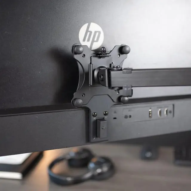 Alt view image 2 of 6 - Steel Quick Attach VESA Adapter Plate Bracket, MOUNT-HP02M | Designed for HP M-Series Monitors, M22f, M24f, M27f, M27fd, M27fq, M27fwa, M32f, VESA 75x75mm and 100x100mm Conversion Kit