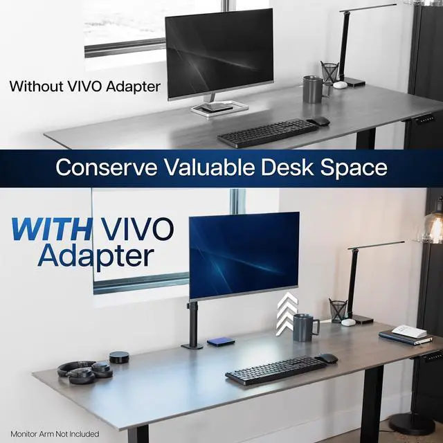 Alt view image 5 of 6 - Steel Quick Attach VESA Adapter Plate Bracket, MOUNT-HP02M | Designed for HP M-Series Monitors, M22f, M24f, M27f, M27fd, M27fq, M27fwa, M32f, VESA 75x75mm and 100x100mm Conversion Kit