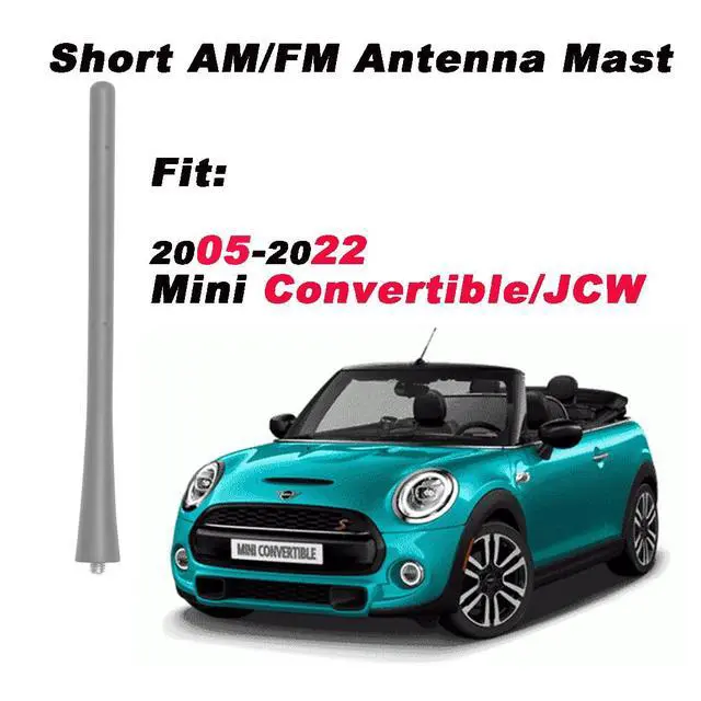 Alt view image 3 of 6 - 7 inch Antenna Mast Compatible with BMW Mini Cooper Select Models, Direct Replacement, Short Roof/Rear Antenna, Black Flexible Rubber