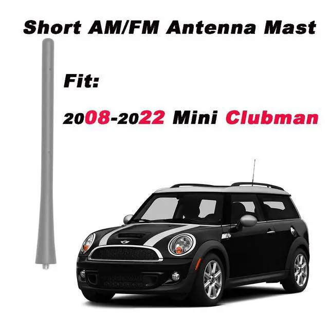 Alt view image 4 of 6 - 7 inch Antenna Mast Compatible with BMW Mini Cooper Select Models, Direct Replacement, Short Roof/Rear Antenna, Black Flexible Rubber