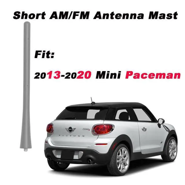Alt view image 6 of 6 - 7 inch Antenna Mast Compatible with BMW Mini Cooper Select Models, Direct Replacement, Short Roof/Rear Antenna, Black Flexible Rubber