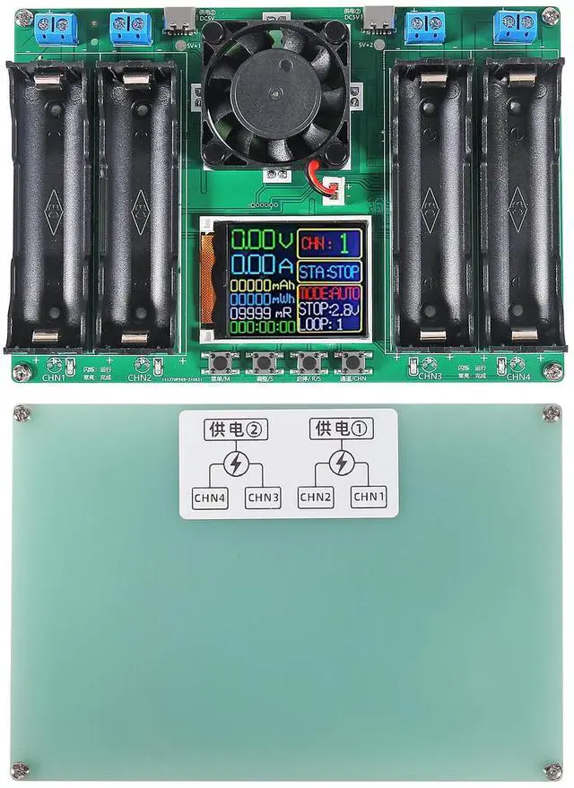 Alt view image 3 of 6 - 1pcs 18650 Lithium Battery Capacity Tester Module MAh MWh Digital Battery Power Detector Module 18650 Tester Type-C (4 Channel)