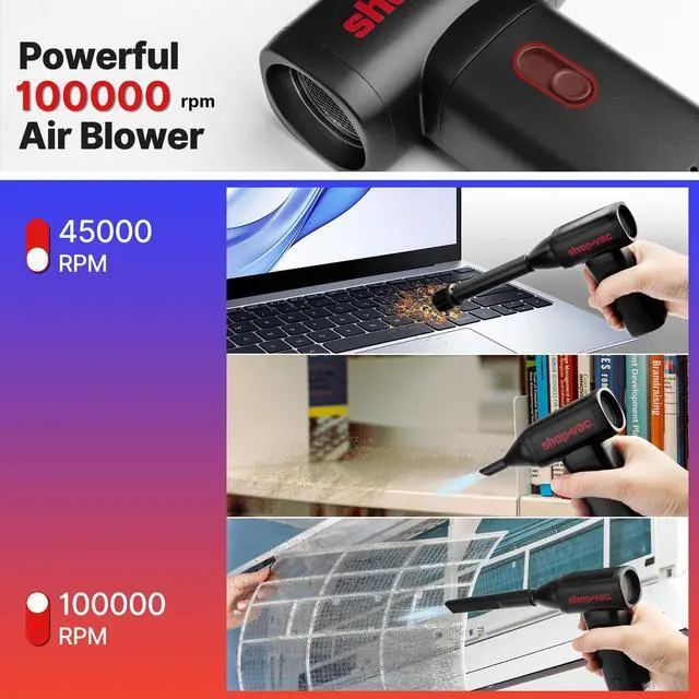 Alt view image 4 of 6 - Electric Air Duster with Brushless Motor, 100000RPM Rechargeable