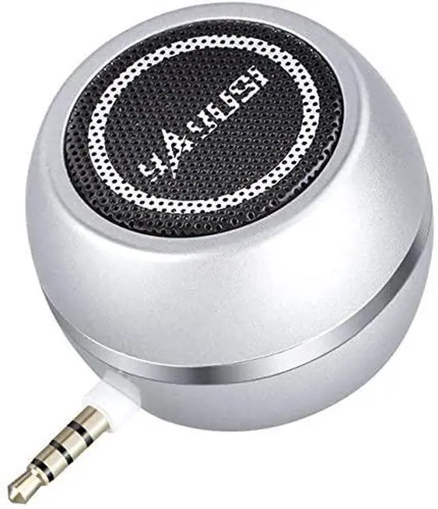 Main image of Mini Speaker with 3.5mm Aux Input Jack, 3W Loud Portable Speaker for iPhone iPod iPad Cellphone Tablet Laptop, with USB Rechargeable Battery, Gift Choice for Kids, Silver
