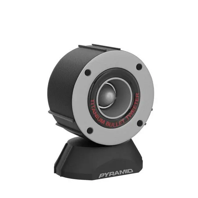 Alt view image 3 of 6 - 300 Watt Marine Tweeter Speaker - 3.75 Aluminum Bullet Horn w/ 1 Titanium Dome Tweeter, 2k-25kHz Frequency Response, 4 Ohm Impedance, Heavy Duty 20 Oz. Magnet Structure -TW28 (Pair)