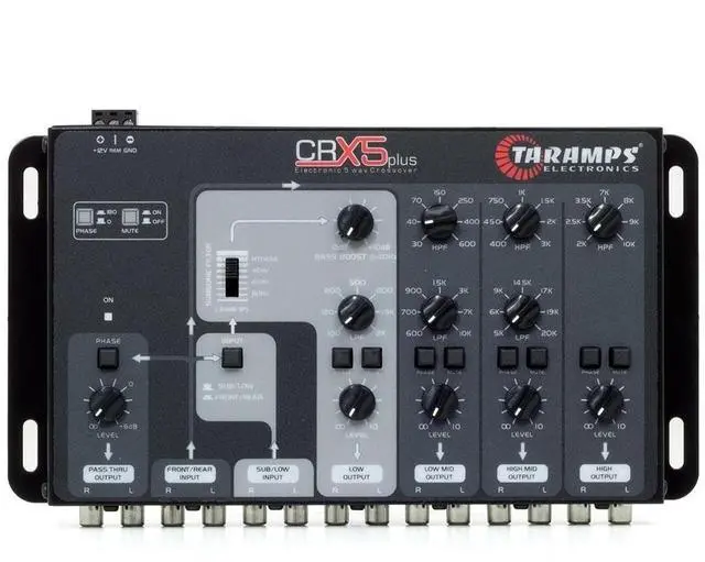 Alt view image 2 of 6 - Five-Way Electronic Car Audio Crossover System,Black,CRX5