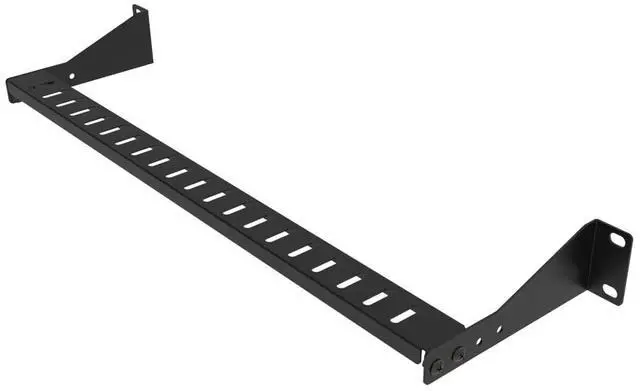 Alt view image 2 of 6 - 1U Horizontal 19-Inch Rack Mount Cable Management Bar | Depth Adjustable Horizontal Cable Lacing Cross Bar Black (1U1PC)