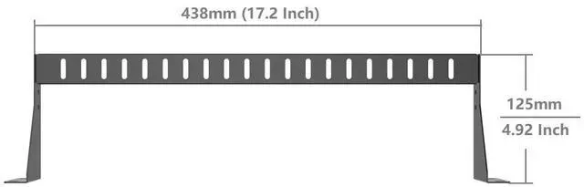 Alt view image 3 of 6 - 1U Horizontal 19-Inch Rack Mount Cable Management Bar | Depth Adjustable Horizontal Cable Lacing Cross Bar Black (1U1PC)