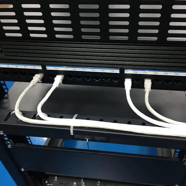 Alt view image 6 of 6 - 1U Horizontal 19-Inch Rack Mount Cable Management Bar | Depth Adjustable Horizontal Cable Lacing Cross Bar Black (1U1PC)