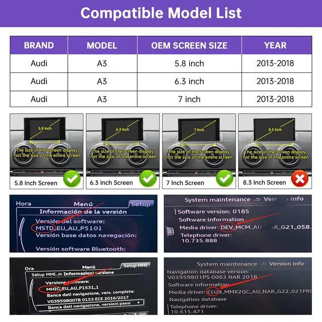 Alt view image 2 of 6 - Wireless CarPlay Retrofit Kit Decoder for Audi A3/S3 | (2013-2018) | Android Auto & Mirror Link | Original Car Function Retained
