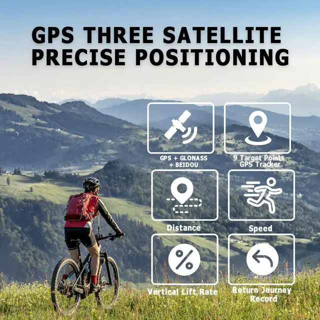 Alt view image 2 of 6 - Altimeter GPS Digital Waterproof Outdoor Altitude Pre-Warning Remind Compass Stopwatch Sports -Barometer Weather Forcast Pedometer