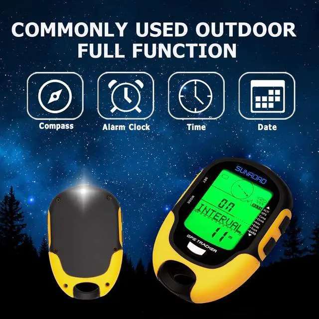 Alt view image 6 of 6 - Altimeter GPS Digital Waterproof Outdoor Altitude Pre-Warning Remind Compass Stopwatch Sports -Barometer Weather Forcast Pedometer