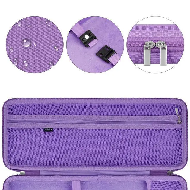 Alt view image 2 of 6 - Hard Shell Case for 84-Key Low-Profile Keyboards, POP Keys | Compatible withNuphy Air75, LOFREE Flow84, Zippered Mesh Pocket For Cables And Mouse, Case Only