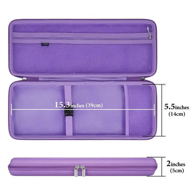 Alt view image 3 of 6 - Hard Shell Case for 84-Key Low-Profile Keyboards, POP Keys | Compatible withNuphy Air75, LOFREE Flow84, Zippered Mesh Pocket For Cables And Mouse, Case Only