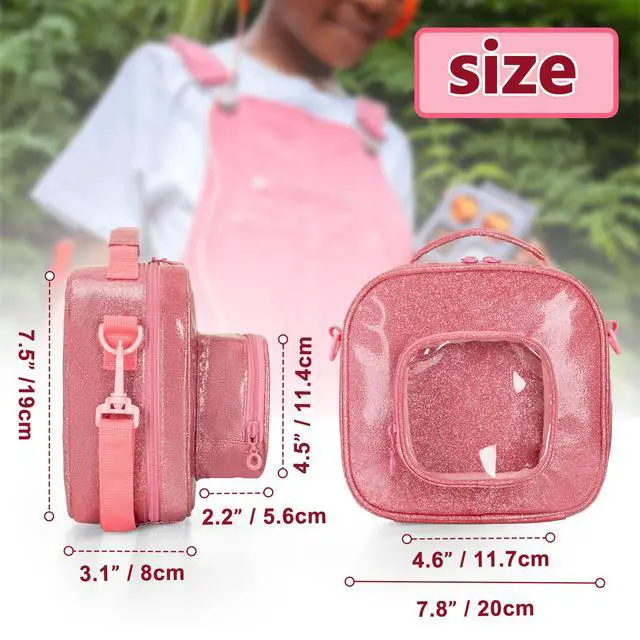 Alt view image 5 of 6 - Carry Case Compatible with Yoto Mini (2024 Edition), Pink, Bag Only | Travel Storage Bag for Audio Player with Adjustable Shoulder Strap for Player Cards and Accessories