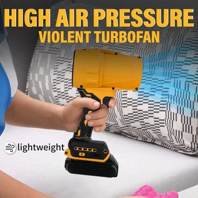 Alt view image 3 of 6 - Cordless Leaf Blower for Dewalt 20v Battery, Brushless Dust Blower,30000 RPM Mini Dry Blowers Fan, Handheld Electric Dust Blowers for Home Cleaning, Car, Outdoor(Tool Only)