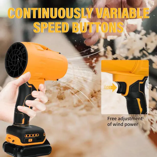 Alt view image 5 of 6 - Cordless Leaf Blower for Dewalt 20v Battery, Brushless Dust Blower,30000 RPM Mini Dry Blowers Fan, Handheld Electric Dust Blowers for Home Cleaning, Car, Outdoor(Tool Only)