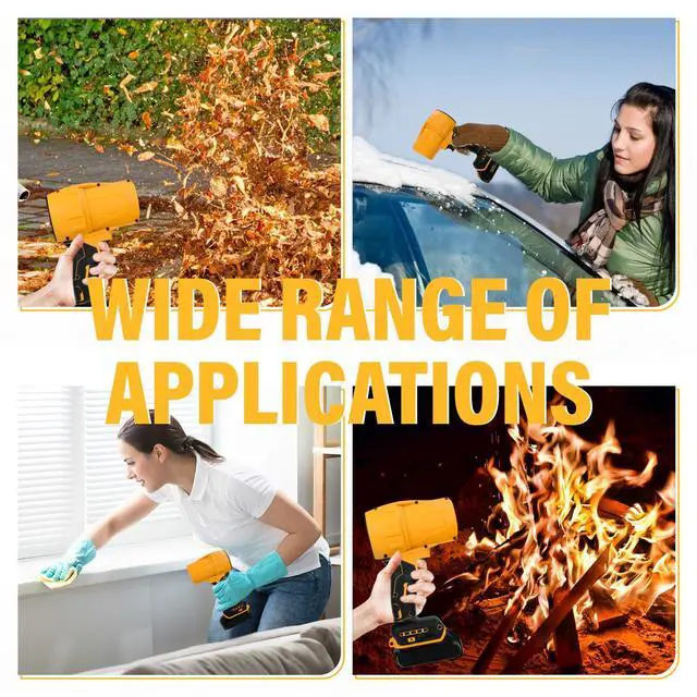 Alt view image 6 of 6 - Cordless Leaf Blower for Dewalt 20v Battery, Brushless Dust Blower,30000 RPM Mini Dry Blowers Fan, Handheld Electric Dust Blowers for Home Cleaning, Car, Outdoor(Tool Only)