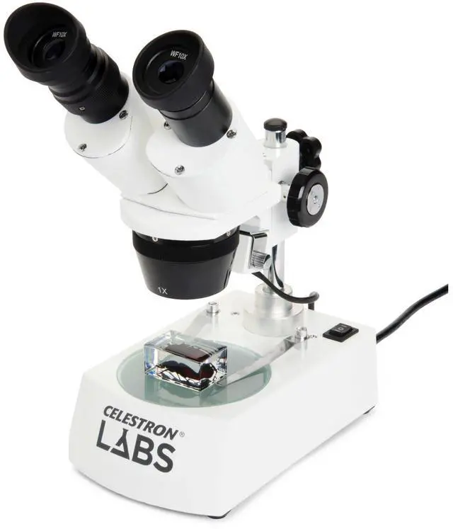 Main image of Labs S10-60 Stereo Binocular Microscope for Lab or Classroom | 10x-60x Zoom Magnification, Stereo Binocular Viewing, Top & Bottom LED Illumination, 3D Views, Precision Zoom Control
