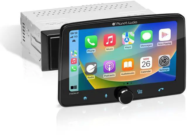 Main image of P70CPA-PF Car Stereo - Apple CarPlay, Android Auto, Single Din, 7 Inch Touchscreen, Bluetooth, No CD DVD Player, AM/FM Radio Receiver, Multi Color Illumination