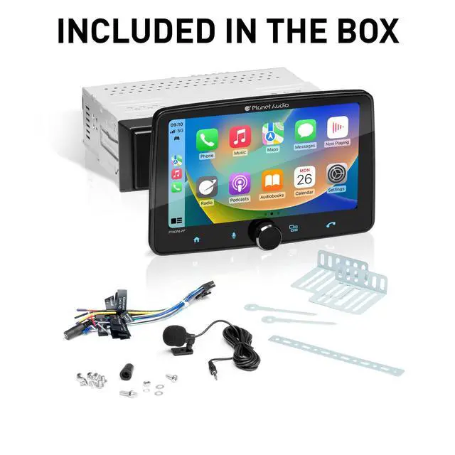 Alt view image 6 of 6 - P70CPA-PF Car Stereo - Apple CarPlay, Android Auto, Single Din, 7 Inch Touchscreen, Bluetooth, No CD DVD Player, AM/FM Radio Receiver, Multi Color Illumination