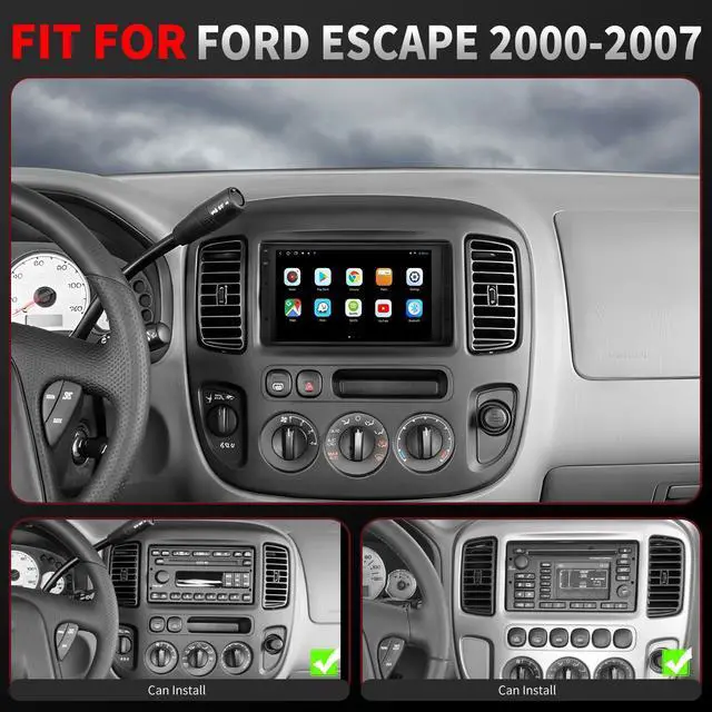 Alt view image 2 of 6 - for Ford Ranger 1995-2011,Escape 2000-2007 Radio Upgrade,4G Network 8core CPU Stereo System,QLED Touch Screen,Carplay and Android Auto,Free Backup Camera