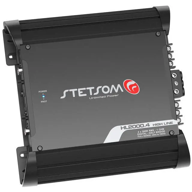 Alt view image 2 of 6 - HL 2000.4 1 Ohm Multichannel Car Audio Amplifier, HL2000.4 2K Watts RMS, 4 Channel, 1 Stable Full Range HD Sound Quality Car Stereo MD Crossover HPF LPF Bass Boost Front Rear Bridge Speakers