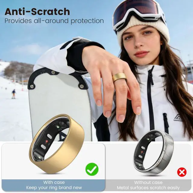 Alt view image 3 of 6 - 3 Pack Ring Cover Compatible with RingConn Gen 3/ Gen 2 | Matte Texture Anti-Scratch TPU Ring Protector for RingConn Gen 2 Air Working Out Accessories Men Women