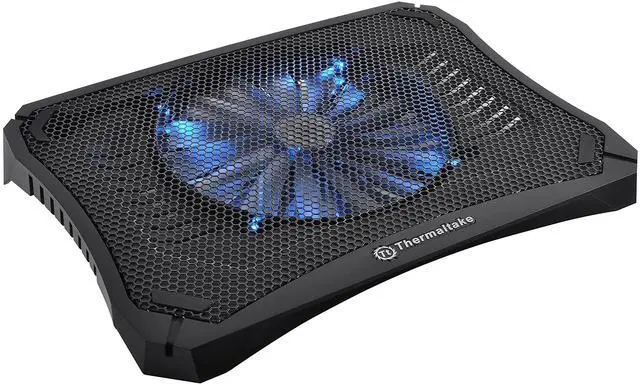 Main image of Massive V20 Steel Mesh Panel Single 200mm Blue LED Fan Adjustable Speed Control 10"-17" Laptop Notebook Cooling Pad CL-N004-PL20BL-A