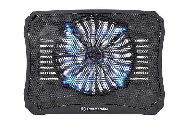 Alt view image 2 of 6 - Massive V20 Steel Mesh Panel Single 200mm Blue LED Fan Adjustable Speed Control 10"-17" Laptop Notebook Cooling Pad CL-N004-PL20BL-A