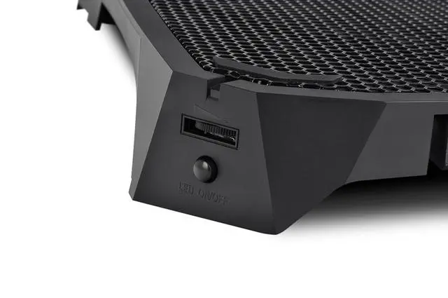 Alt view image 6 of 6 - Massive V20 Steel Mesh Panel Single 200mm Blue LED Fan Adjustable Speed Control 10"-17" Laptop Notebook Cooling Pad CL-N004-PL20BL-A