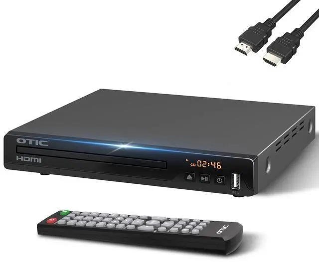 Main image of All Region HDMI DVD Player for TV, Multi Formats & Metal Housing, Compact CD Player with USB Port/Dolby Digital Sound for Smart TV, Elderly, Home Stereo System, Included HDMI Cable & Remote