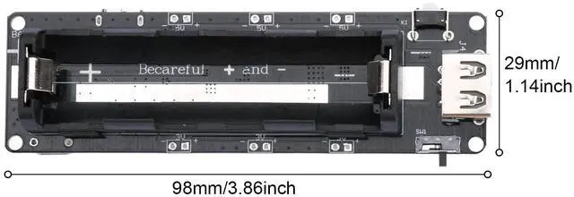 Alt view image 2 of 6 - 2Pcs 18650 Battery Holder Li-ion Battery with Single Compartment, 18650 Battery Bank & Battery Backup, Support USB 5V/2A 3V/1A Battery Shield Charging Module with USB to MicroUSB Charging Cable