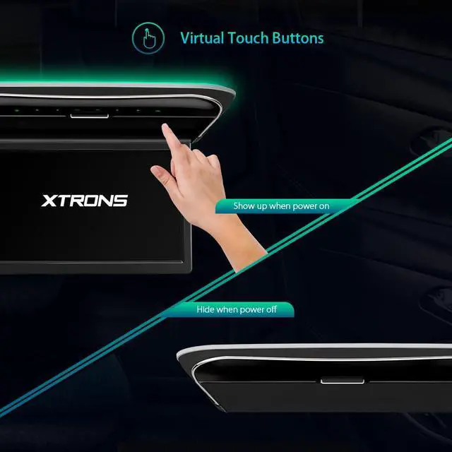 Alt view image 4 of 6 - 11.6 Inch Car Overhead Player, with HDMI, Built-in Speaker, AV Input | 1366*768 Ultra-Thin Flip Down Car Roof-Mount Monitor, Supports IR, USB, 1080P Playback, In-Car Entertainment