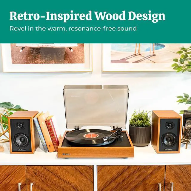 Alt view image 5 of 6 - Berkeley 2.0 Stereo Powered Bookshelf Speakers with Built-in Amplifier and 3" Drivers for Turntable, TV, PC and Wireless Music Streaming Featuring Bluetooth 5, RCA and Aux (EB20)