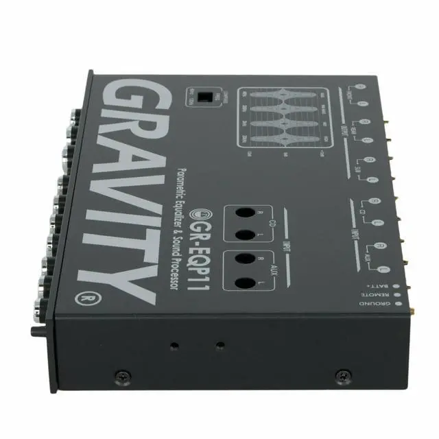 Alt view image 4 of 6 - GR-EQP11 Digital Bass Machine 1/2 Din 9V 4-Way Car Parametric Equalizer w/Front, Rear + Sub Output and Night Illumination