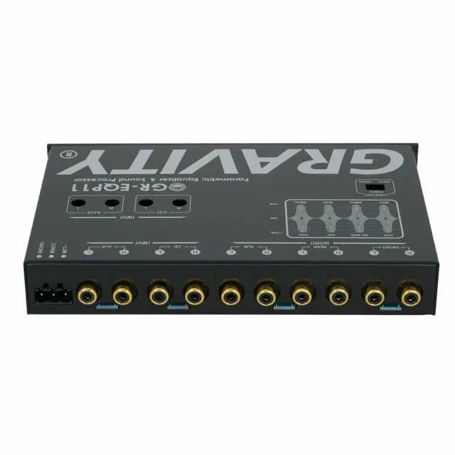 Alt view image 5 of 6 - GR-EQP11 Digital Bass Machine 1/2 Din 9V 4-Way Car Parametric Equalizer w/Front, Rear + Sub Output and Night Illumination