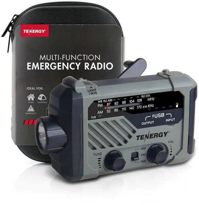 Main image of Multifunctional Hand Crank Weather Radio with LED Flashlights, SOS Alarm, Cell Phone Charger, AM/FM/NOAA Radio Frequencies, Ideal for Emergencies