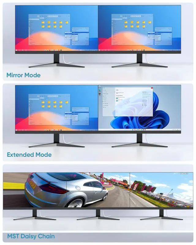 Alt view image 6 of 6 - White DisplayPort Cable 2.1 6.6FT, 16K Display Port 2.1 Cable Braided DP Cord (54Gbps, 16K@60Hz, 8K@120Hz, 4K@240Hz, Dynamic HDR) for FreeSync G-Sync, Gaming Monitor, PC, Laptop, Graphics Card