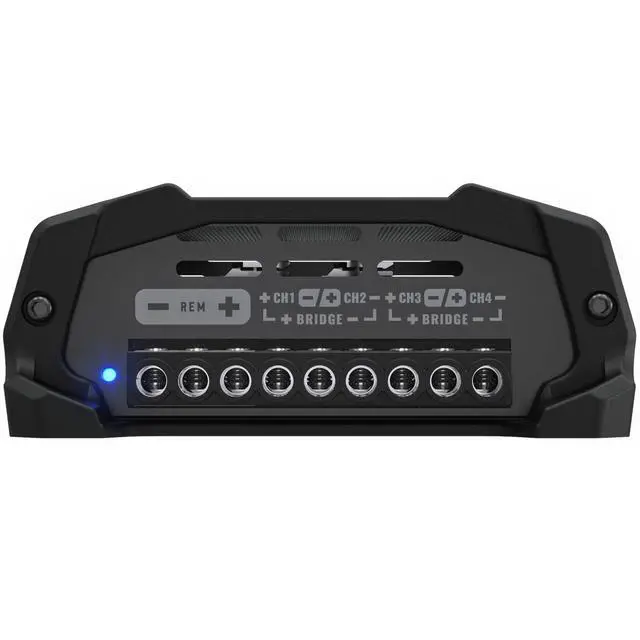 Alt view image 5 of 6 - HL 400x4 2 Ohms - Compact Digital 4 Channel Amplifier, 400W RMS 400.4, Full Range, High Input, Bass Boost Gain + 14db (Variable Adjustment 30-75hz), Multichannel, Digital Sound, Crossover