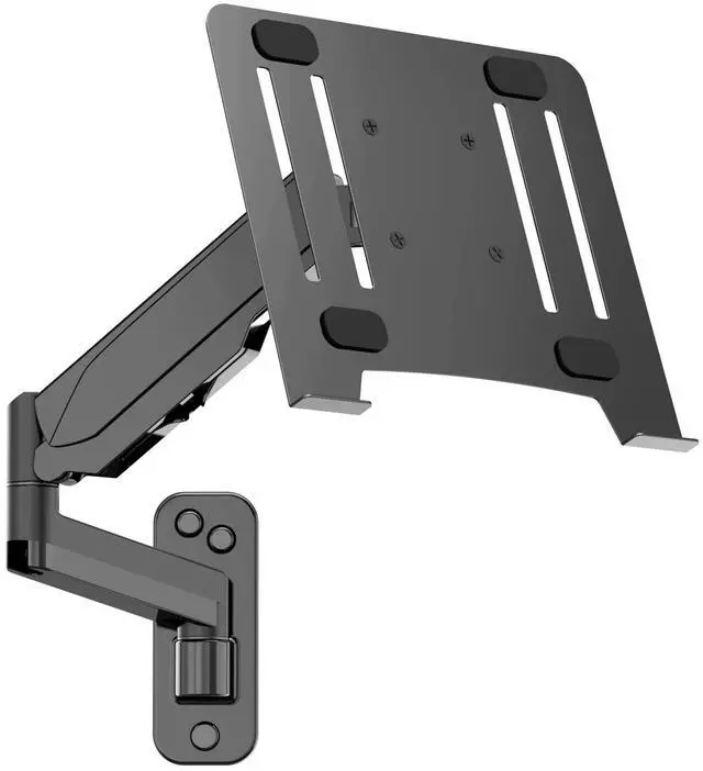 Main image of 2-in-1 Gas Spring Laptop Wall Mount for 12"-17" Notebook/13"-32" Screen | Wall Holder with Vented Tray, Full Motion Adjustable Wall Mount Laptop Stand Holds 3.3-17.6lbs, VESA 75/100mm