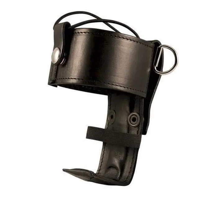 Alt view image 2 of 6 - Firefighter's Bundle - Universal Radio Holder, Strap, & 2 Cord Keepers (Black, One Size, Leather) | Cord Keepers (Black, One Size, Leather)